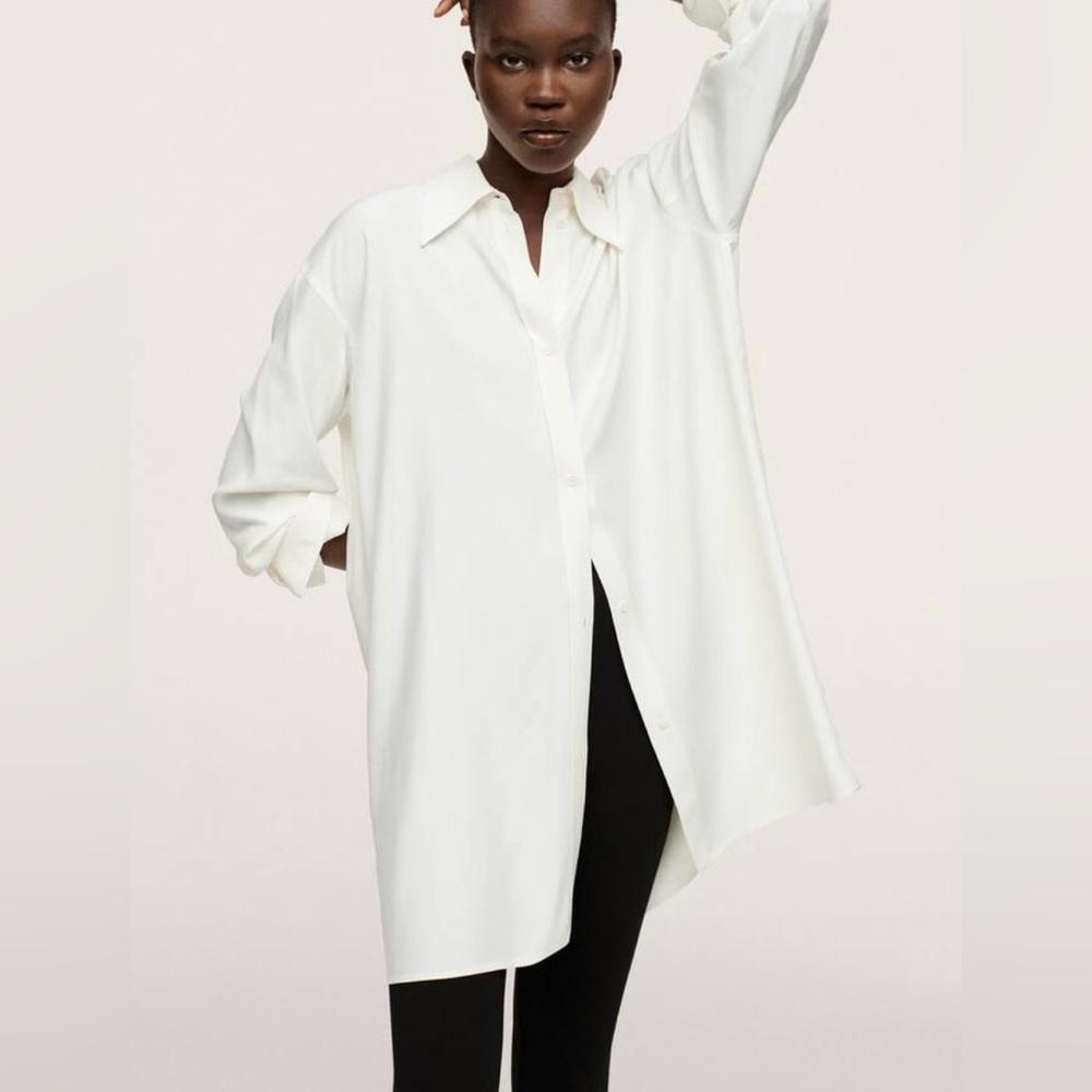 Mango Flowy Long Shirt